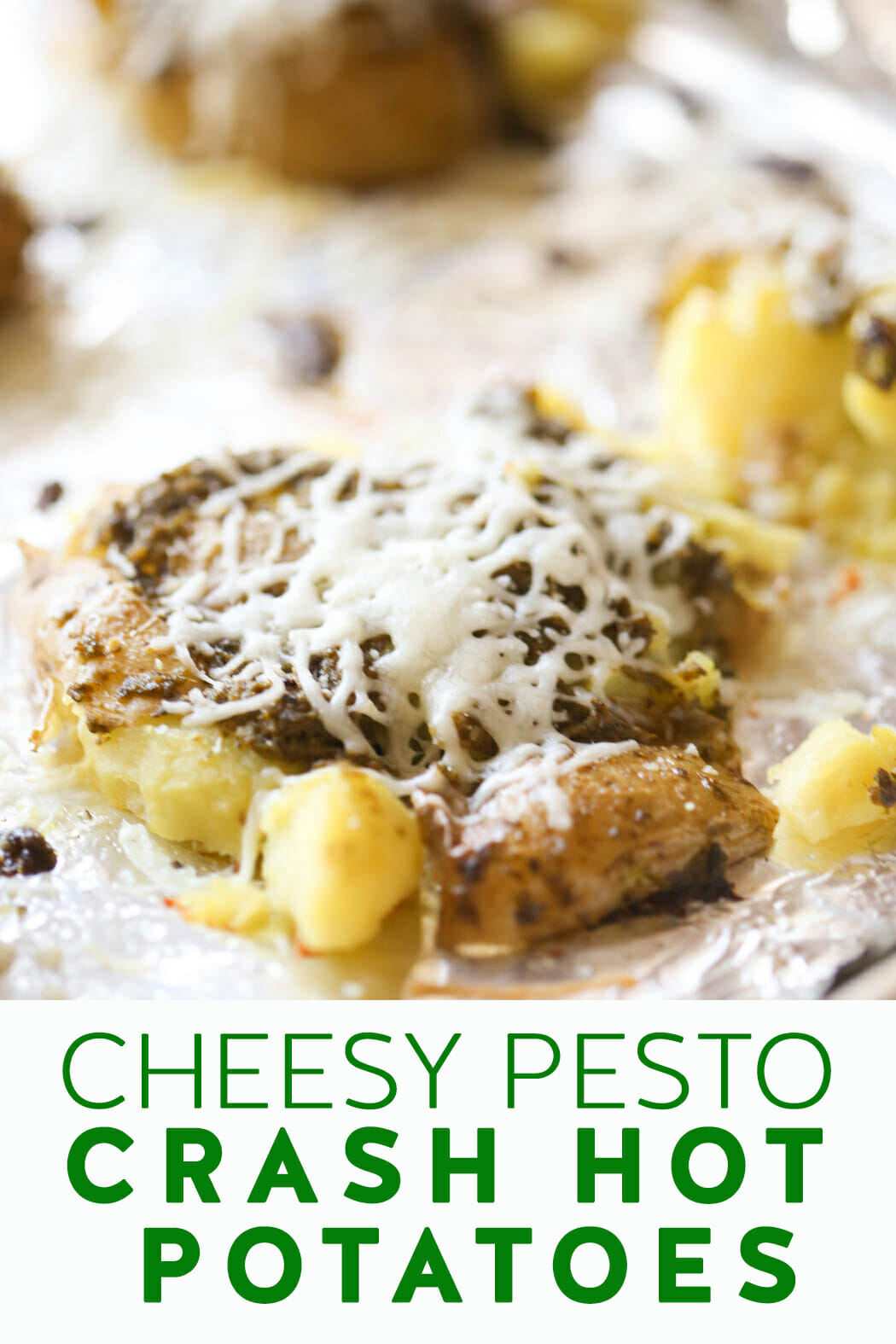 Cheesy Pesto Crash Scorching Potatoes